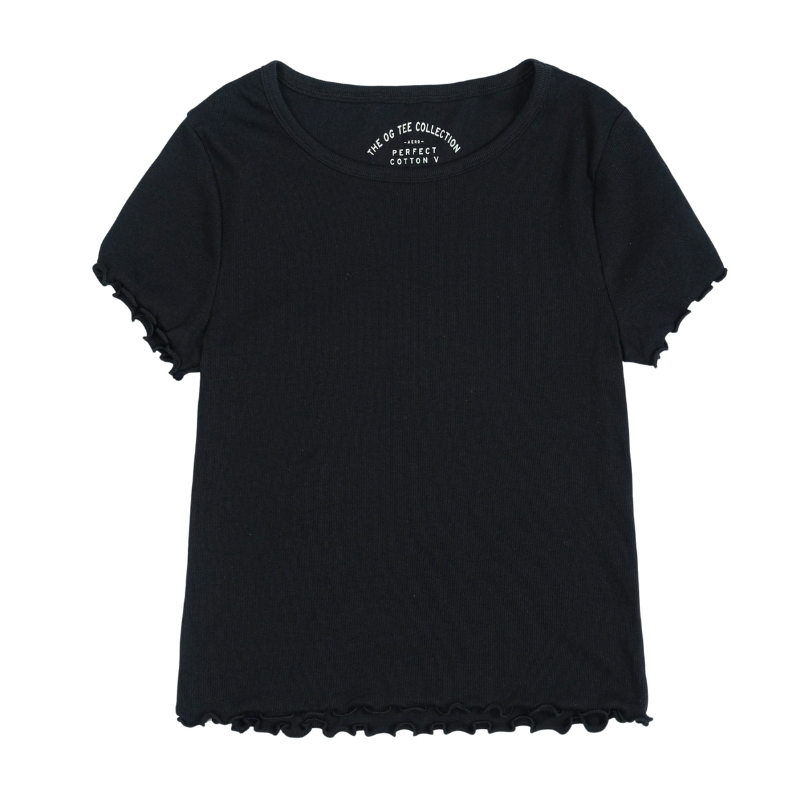 Áo thun nữ xuất dư, áo phông cổ tròn vải thun tăm co giãn 4 chiều