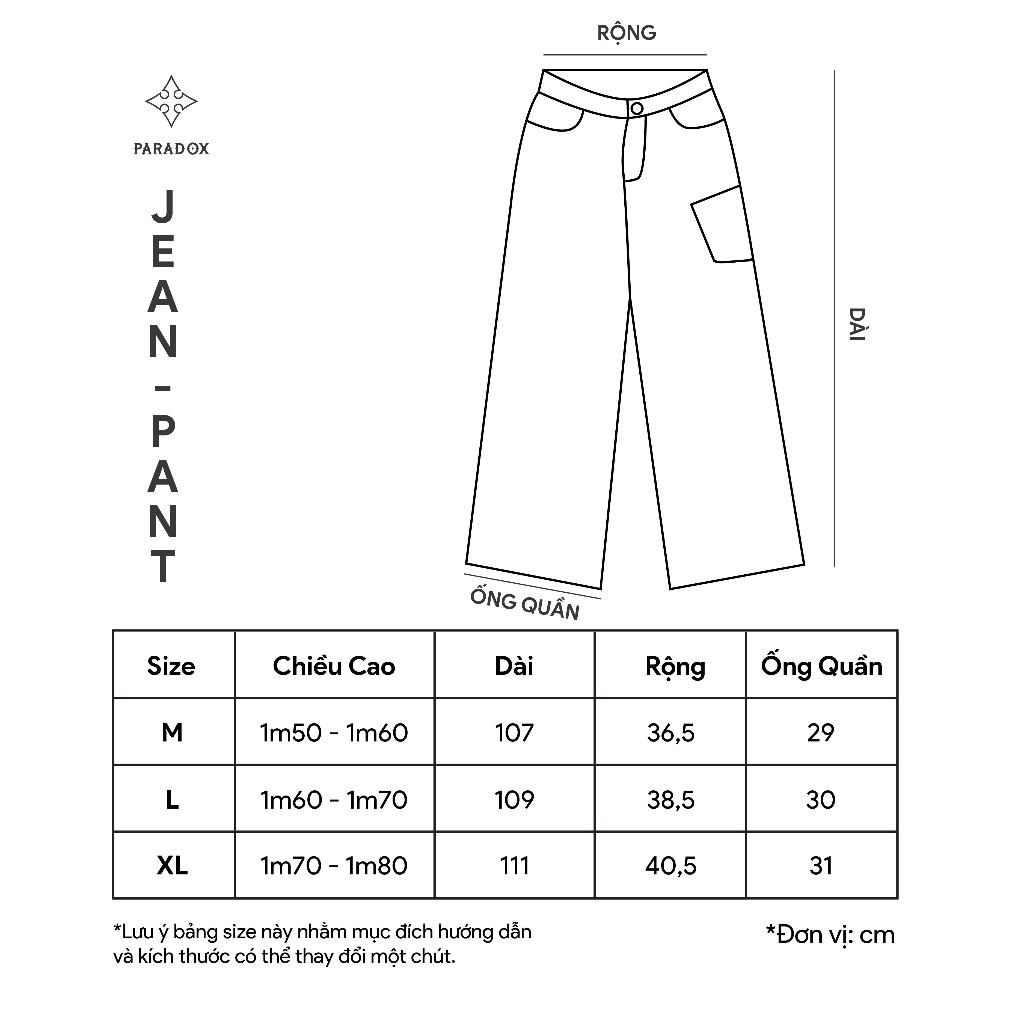 Quần jean Paradox ADORE PANTS - High-class Coll. - Đen