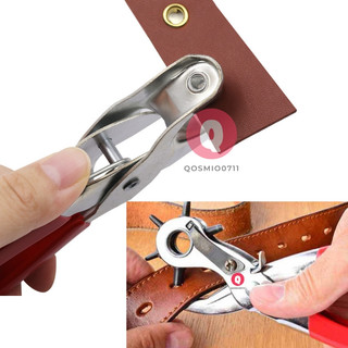 Combo kìm bấm lỗ + kìm bấm khoen lỗ dây da thắt lưng đồng hồ, bấm sổ