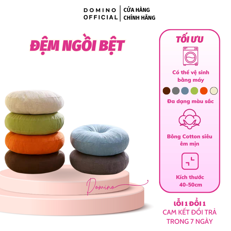 Đệm Ngồi Bệt Domino Nệm Ngồi Phòng Trà Êm Ái Lõi Bông Siêu Dày