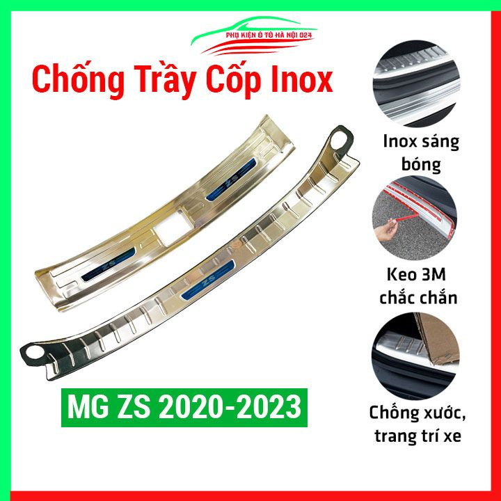 Ốp chống trầy cốp trong ngoài inox xe MG ZS 2020-2023