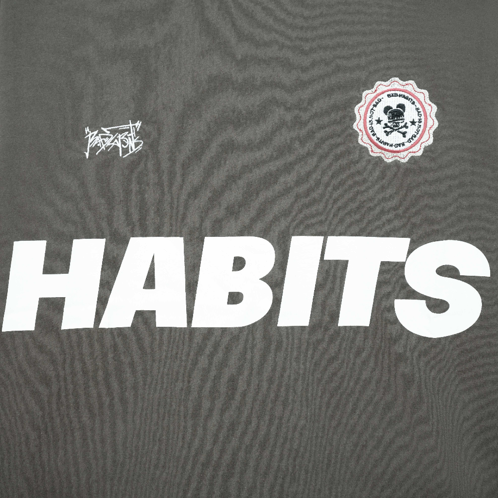 Áo Thun Unisex Bad Habits- Grey Uniform Tee - Local Brand Chính Hãng