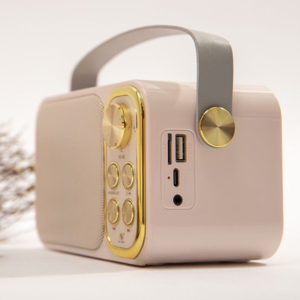 Loa Bluetooth YS 105 - Loa Karaoke Kèm 2 Micro - Âm Thanh Siêu Hay - Loa YS-103 Kèm 1 Micro Không Dây - Nhiều Màu Sắc