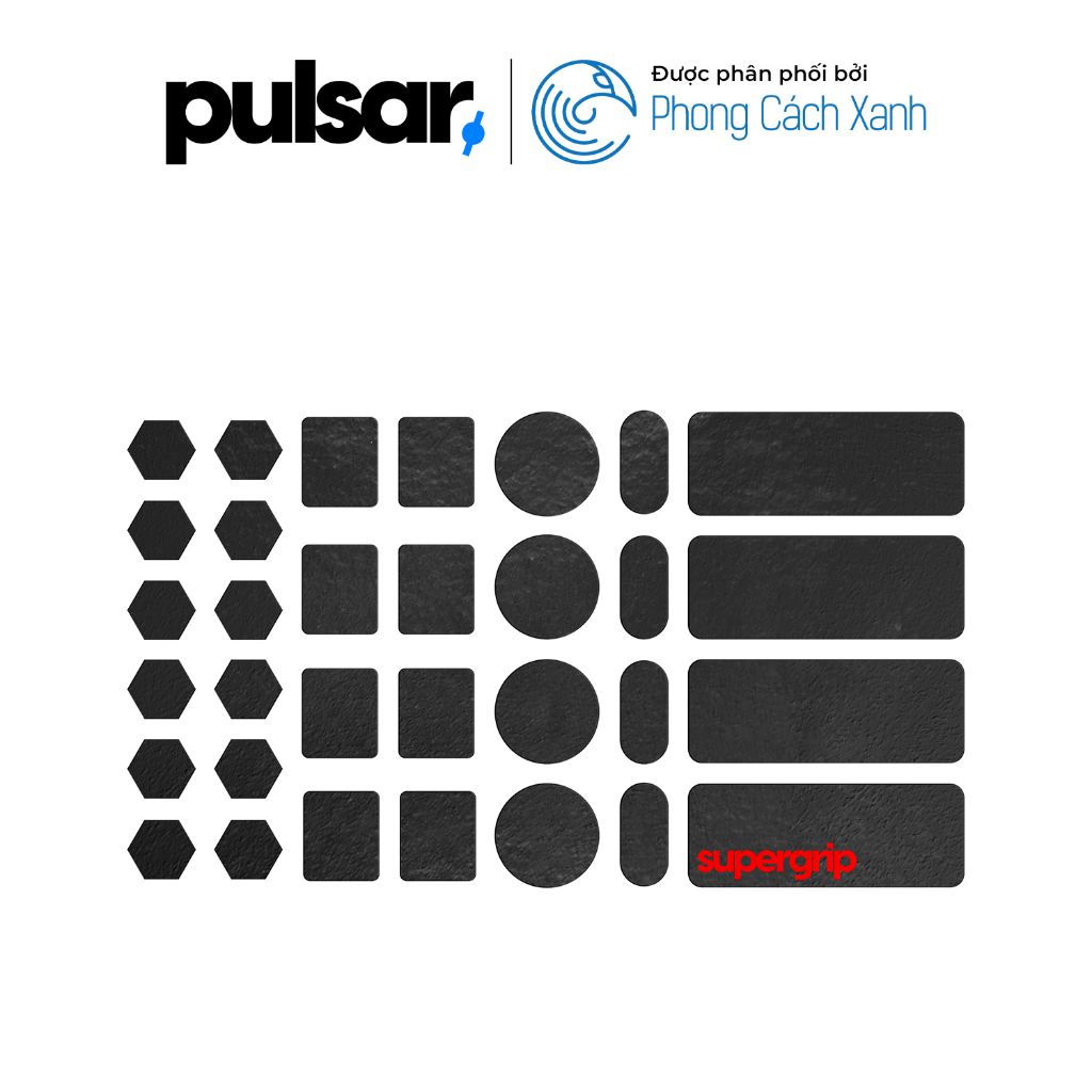 Made in Japan - Miếng dán chống trượt Pulsar Supergrip - Universal Grip Tape Precut Sheet - Hàng Chính Hãng