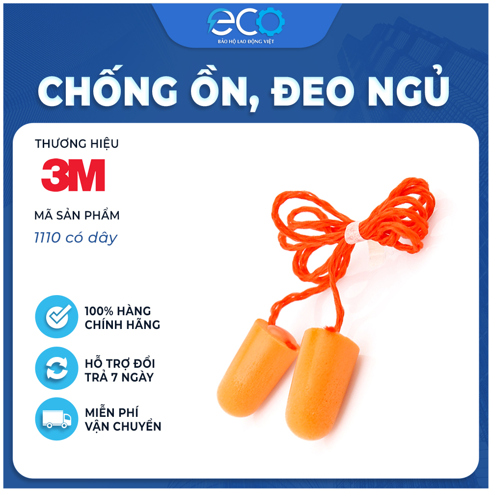 Nút tai chống ồn 3M 1110 có dây chính hãng