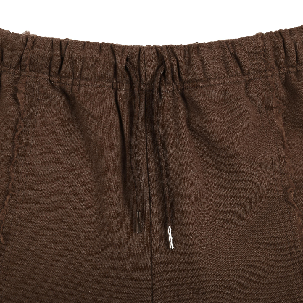 Quần Short Nỉ Bad Habits- Brown Destroyed Sweat Short - Local Brand Chính Hãng