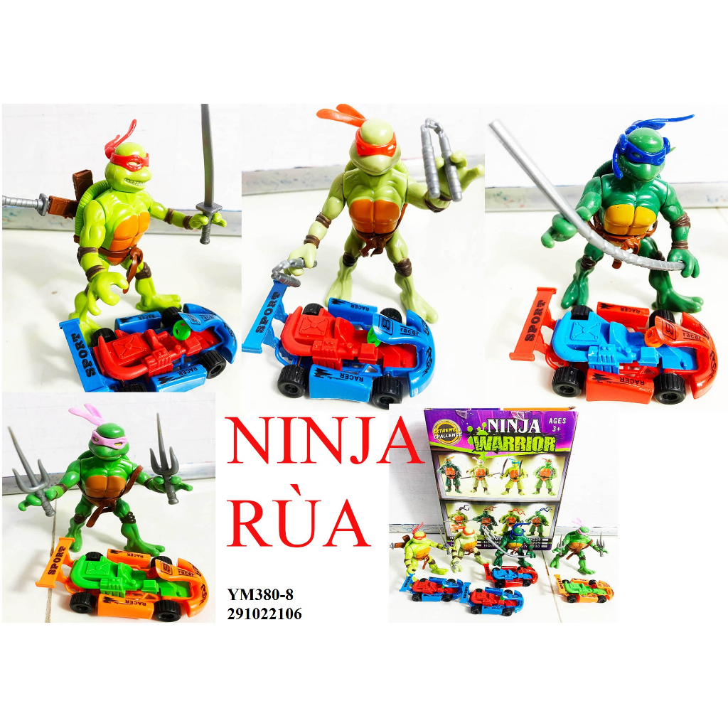 Mô Hình Ninja Rùa Cao 15 cm chiếu hình 3D