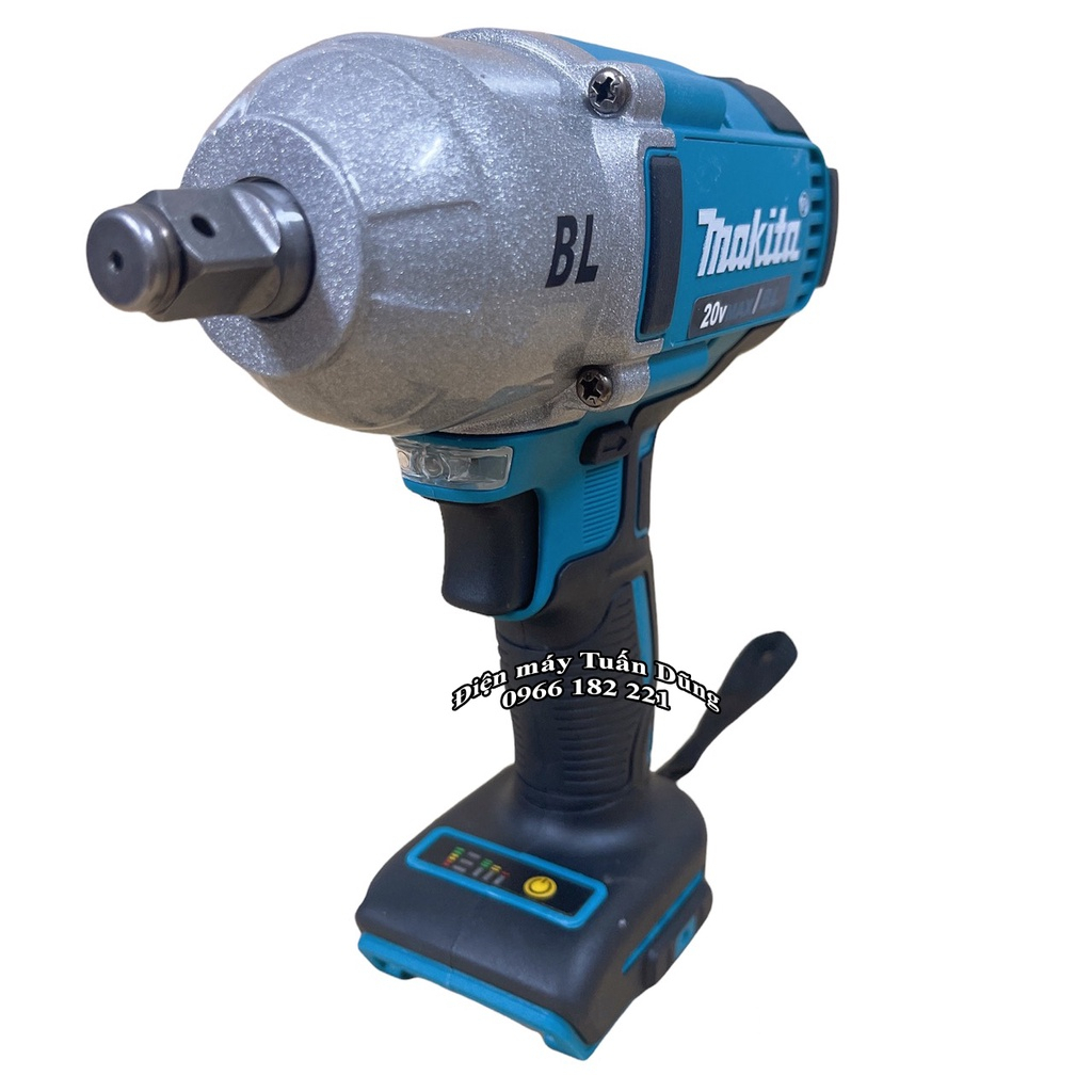 Thân máy siết bulong dùng pin Makita lực siết 1000Nm chân pin nội địa 22mm hàng cao cấp động cơ không chổi than