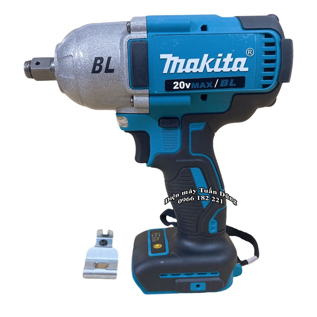 Thân máy siết bulong dùng pin Makita lực siết 1000Nm chân pin nội địa 22mm hàng cao cấp động cơ không chổi than