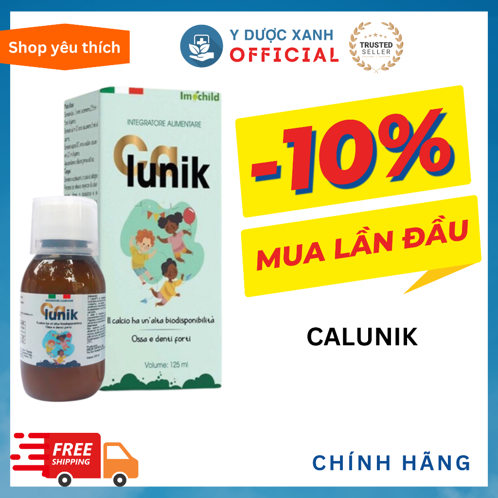 CALUNIK, 125ml, Bổ sung Canxi hỗ trợ phát triển chiều cao cho bé - Y Dược Xanh