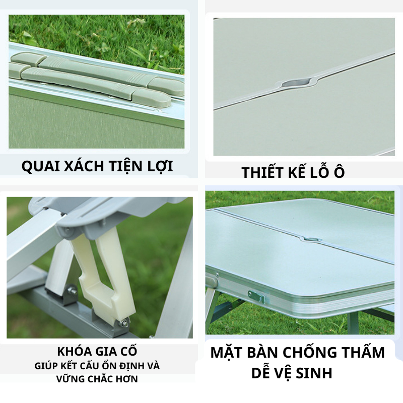 Bàn Inox Gấp Gọn | Combo 1 bàn 4 ghế | Gấp gọn tiện lợi | Du lịch Camping Cắm trại Dã ngoại ForiCamping | BigBuy360 - bigbuy360.vn
