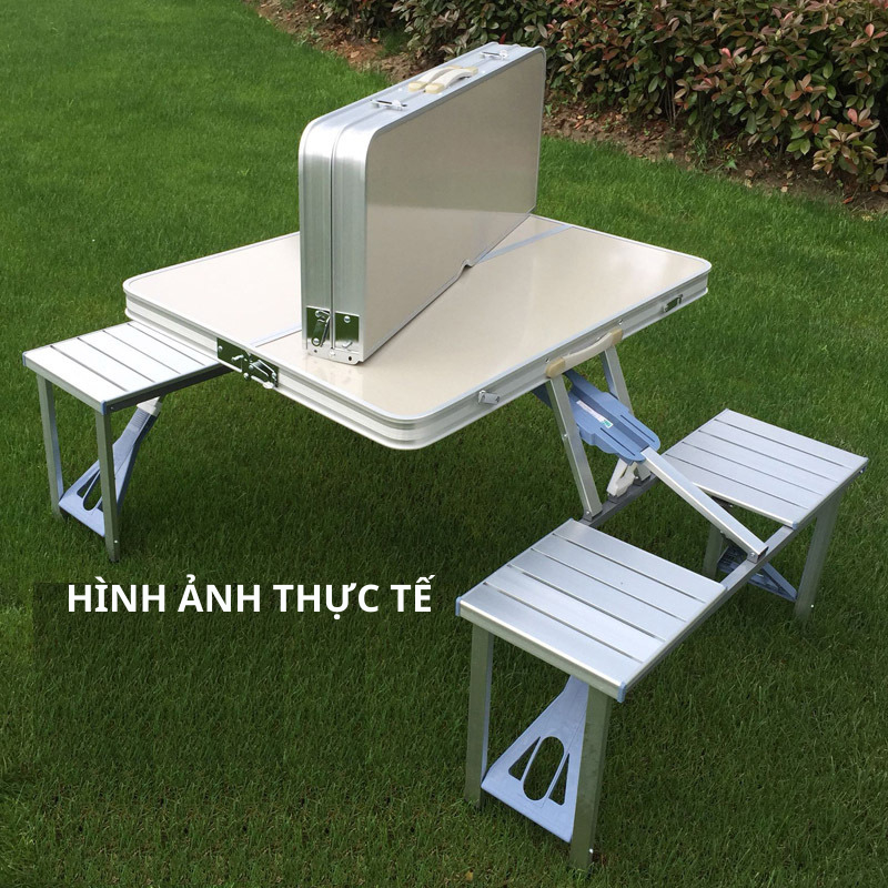 Bàn Inox Gấp Gọn | Combo 1 bàn 4 ghế | Gấp gọn tiện lợi | Du lịch Camping Cắm trại Dã ngoại ForiCamping | BigBuy360 - bigbuy360.vn