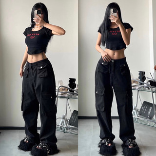 Cargo Pants Nam Nữ Quần Kaki Túi Hộp Suông