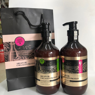   SỈ CHÍNH HÃNG  Bộ Dầu Gội Xả Pera ARGANOIL COLLAGEN PROTEIN   800ml*2 