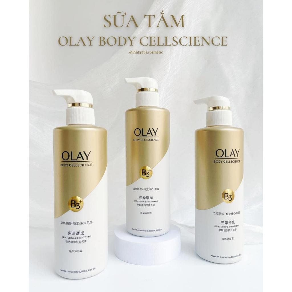 Combo sữa tắm olay 500ml + Lotion 250ml dưỡng thể siêu trắng da toàn thân