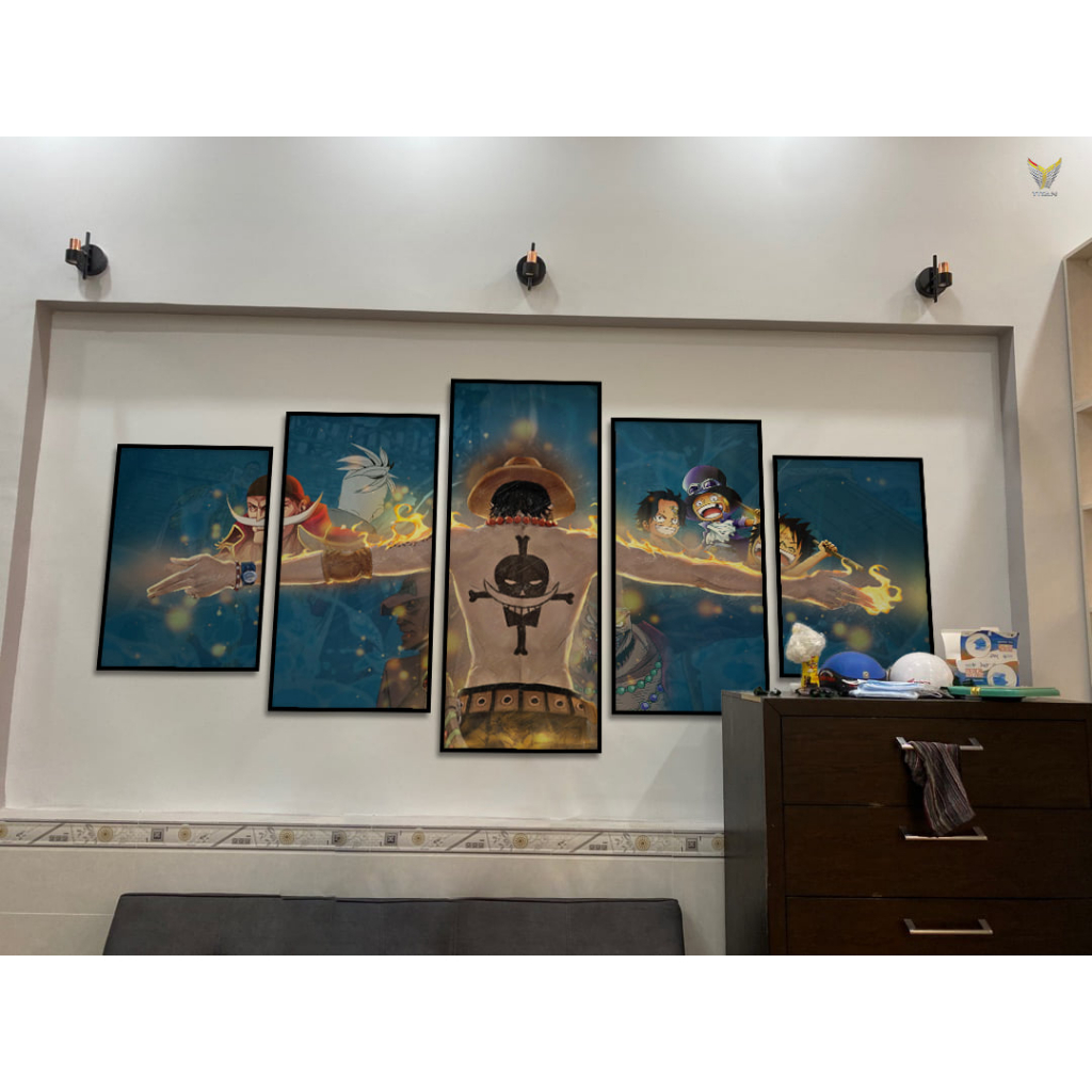Tranh Treo Tường Tráng Gương One Piece Trang Trí, Decor Phòng Khách, Phòng Ngủ, Quán Game, Quán Ăn