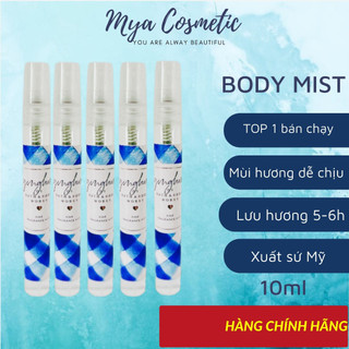 Xịt Thơm Body Mist Bath & Body Works Gingham, Moonlight Path Xanh Hương Tươi Mát 10ml - 36ml