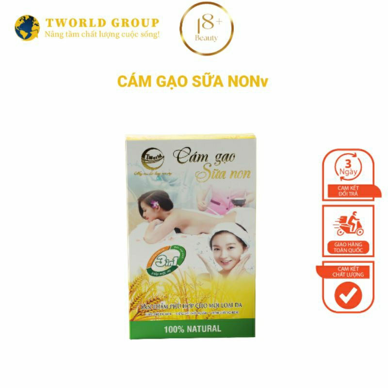 Sữa rửa mặt bột cám gạo sữa Non 3in1Tworld giảm mụn mềm mại trắng sáng mịn da cấp ẩm da dưỡng trắng tworld Extract ]