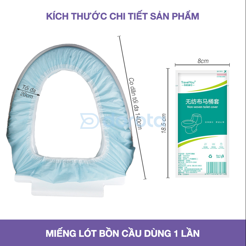 Miếng lót bồn cầu cao cấp cho du lịch khách sạn DOROTA hoặc cho bà bầu dùng tại nhà công nghệ khử khuẩn MBC1