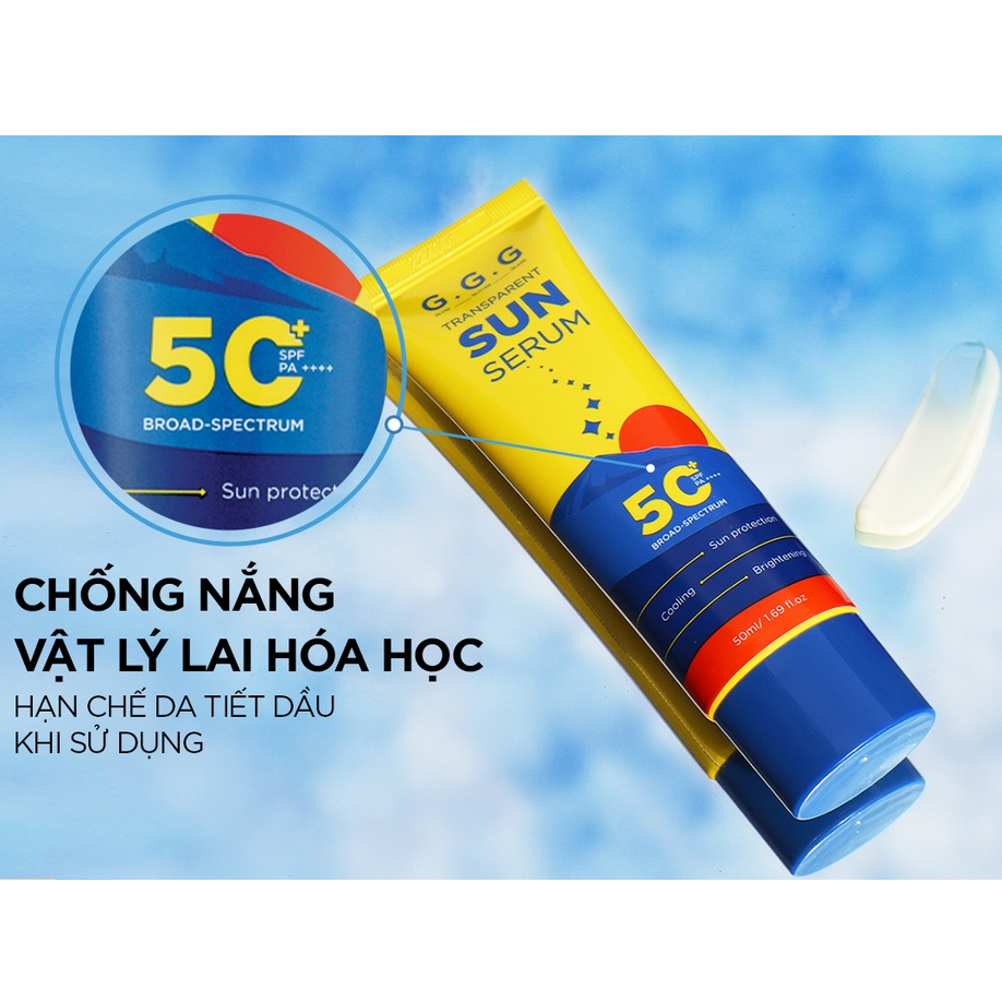 Kem chống nắng GGG Transparent Sun Serum SPF 50+
