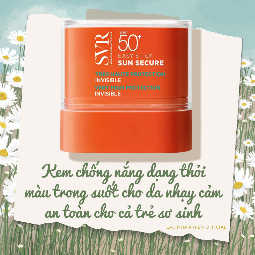 KEM CHỐNG NẮNG DẠNG THỎI TRONG SUỐT SVR SUN SECURE EASY STICK SPF50+ CHO DA NHẠY CẢM
