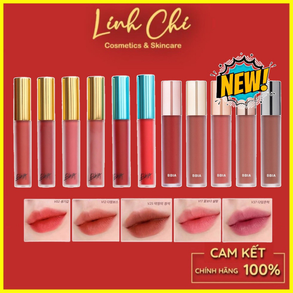 Son Kem Lì Bbia 25 Last Velvet Lip Tint Asia Edition| BBIA 25 38 | Son Bibia Last Velet Lip Tint