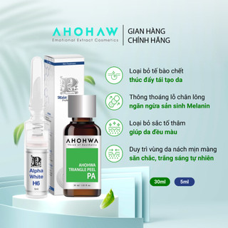 Combo Giảm Thâm Nách Ahohwa Triangle Peel PA Minisize 30ml Và Nuwhite H6