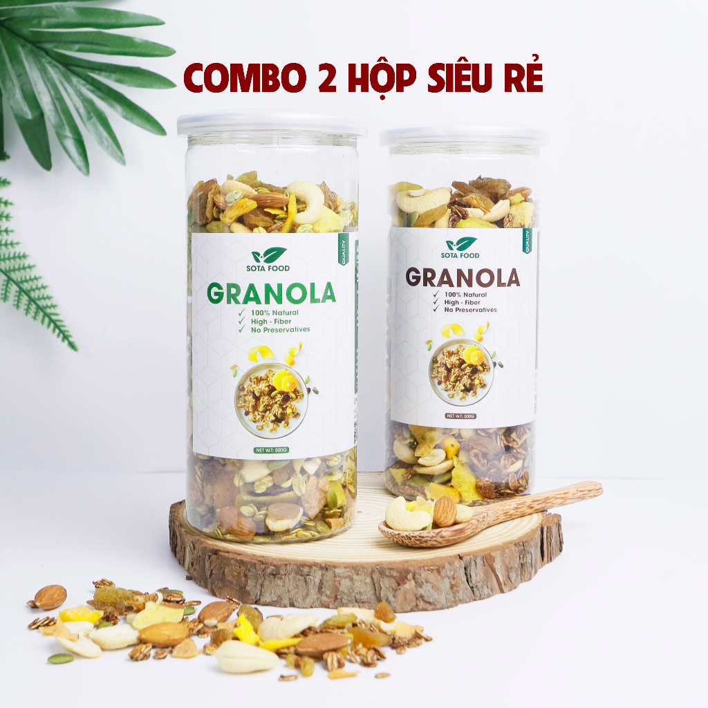 Granola Ngũ Cốc Ăn Kiêng Siêu Hạt - Giảm Cân, Ăn Vặt