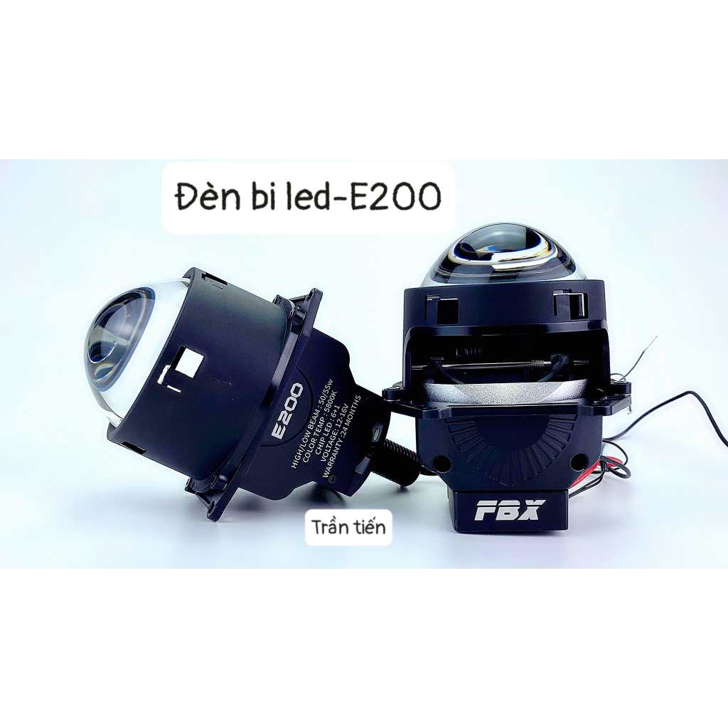 Đèn Bi Led Fbx E200 3.0 inch kính tím có led trợ pha 6+1 chân đa năng