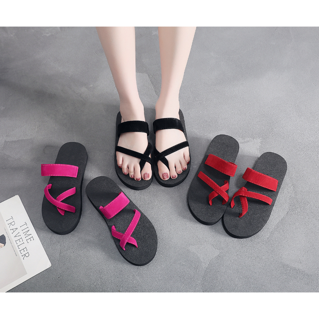 Dép xỏ ngón dép kẹp ngón nữ dép lê xương cá hở mũi siêu nhẹ D04