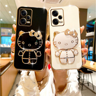 Ốp lưng Xiaomi Redmi Note 12 12Pro Note 12S Redmi Note 12 Pro 5g ốp điện thoại chống bẩn giá đỡ Kitty kèm gương