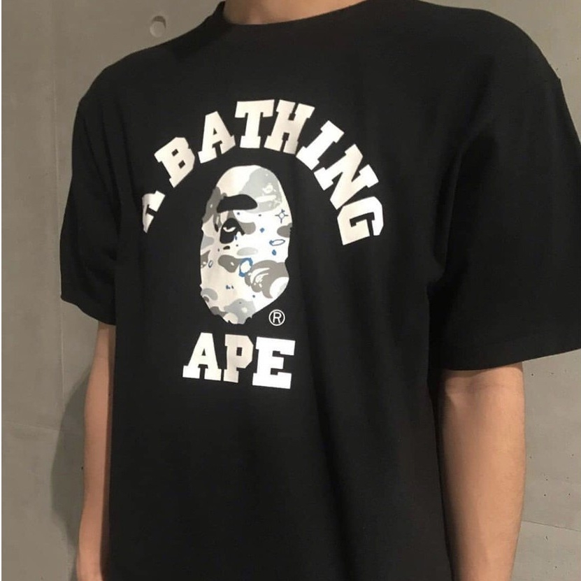 Áo Thun Bape MCM - Áo thun tay lỡ unisex nam nữ form rộng oversize chất liệu Cotton co dãn 4 chiều