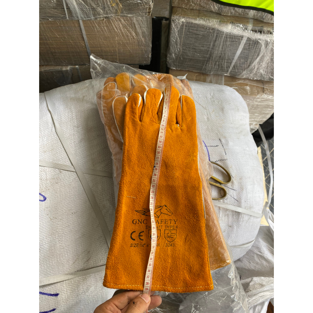 Găng tay hàn Everest EW14 Bao tay hàn da BÒ , chống cháy, chịu nhiệt TRÁNH /tia lửa văng bắn, CÓ LÓT CHỐNG NÓNG TAY