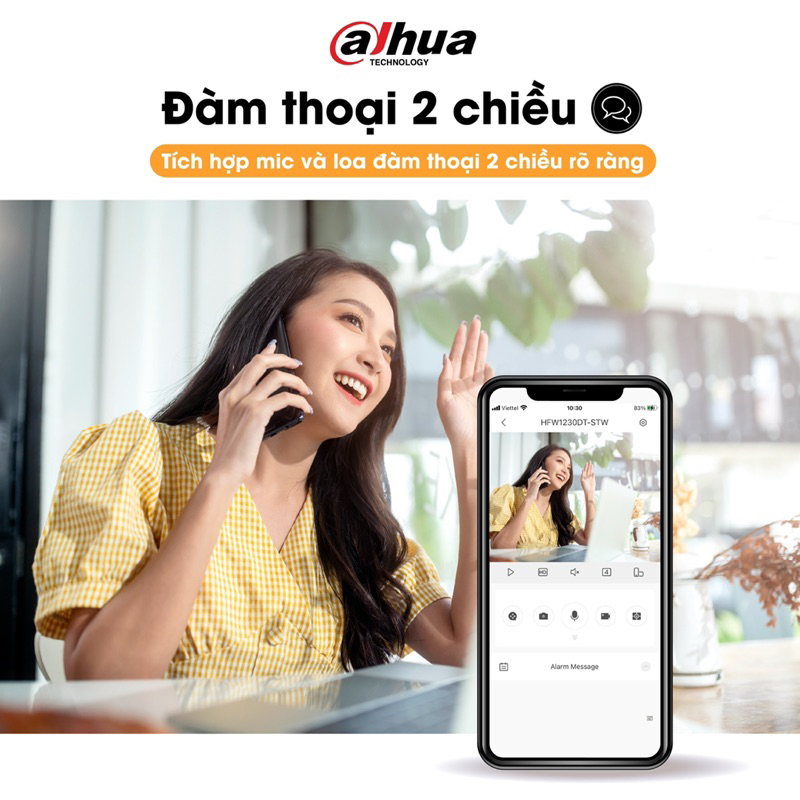 Camera wifi PTZ mini 2.0MP xoay 360 độ ngoài trời chính hãng -SD2A200, báo động còi hú, có màu ban đêm, Full HD 1080P
