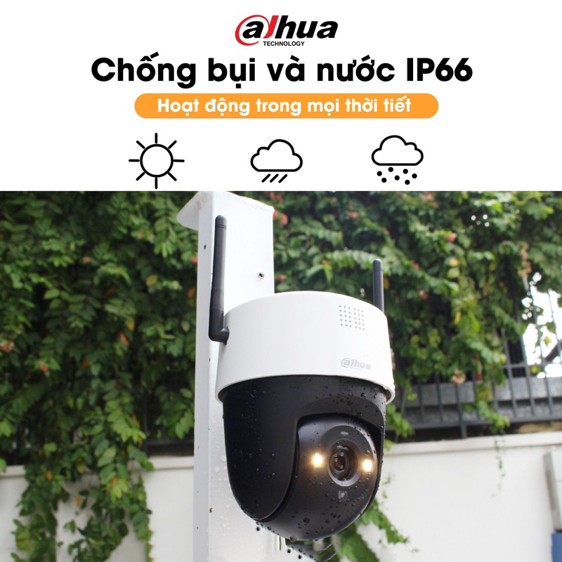 Camera wifi PTZ mini 2.0MP xoay 360 độ ngoài trời chính hãng -SD2A200, báo động còi hú, có màu ban đêm, Full HD 1080P