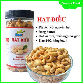 Hạt điều tách vỏ, nguyên hạt loại 1, có rang ít muối shop Thúy Anh