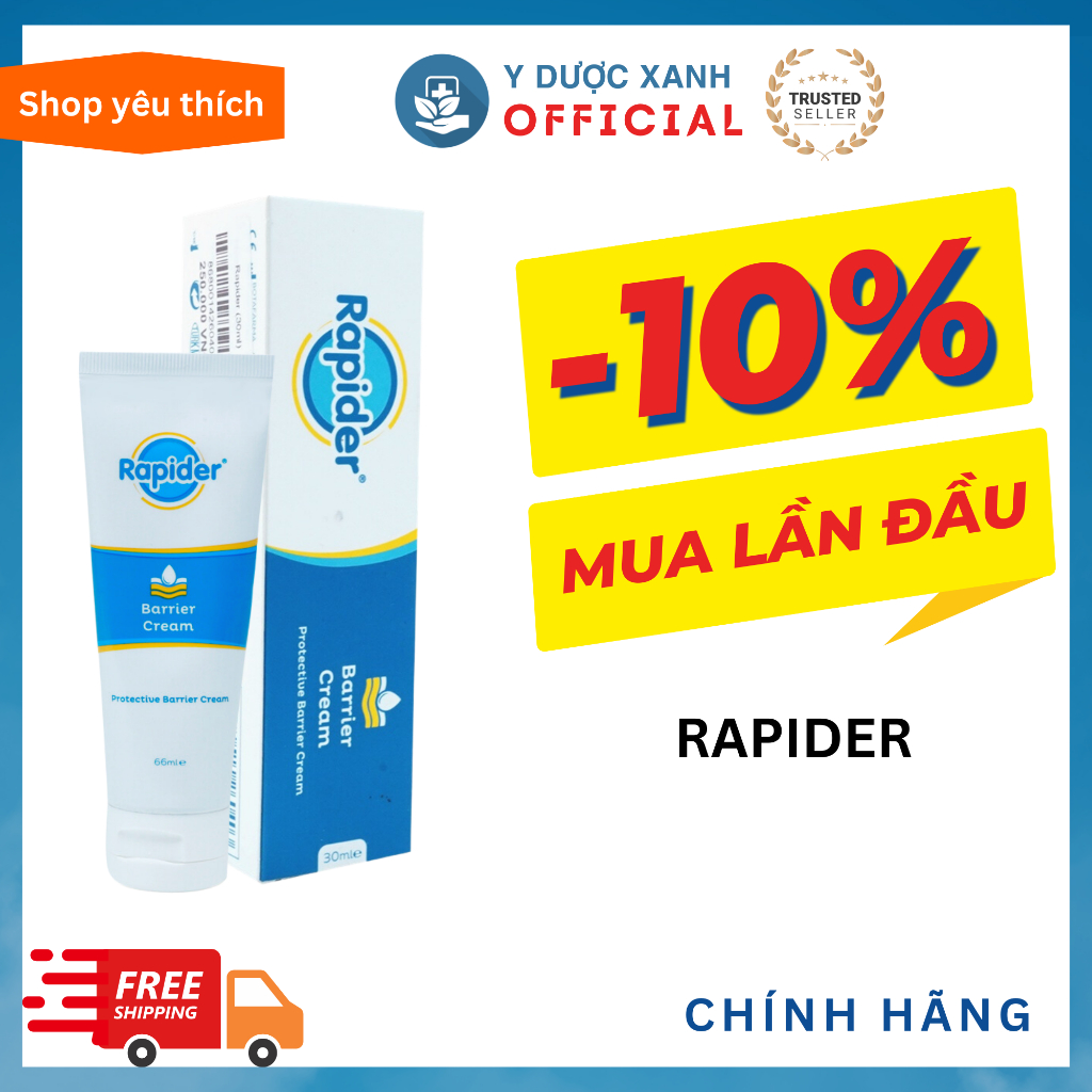RAPIDER BARRIER CREAM 30ml, Kem bôi da dưỡng ẩm - Y Dược Xanh