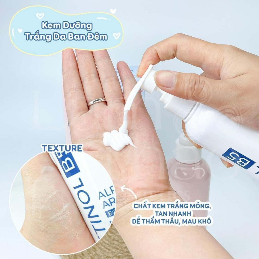 Kem dưỡng body PrettySkin ⚡ GIÁ TỐT ⚡ Kem dưỡng trắng body ban ngày và ban đêm - chống nắng và nâng tone hiệu quả