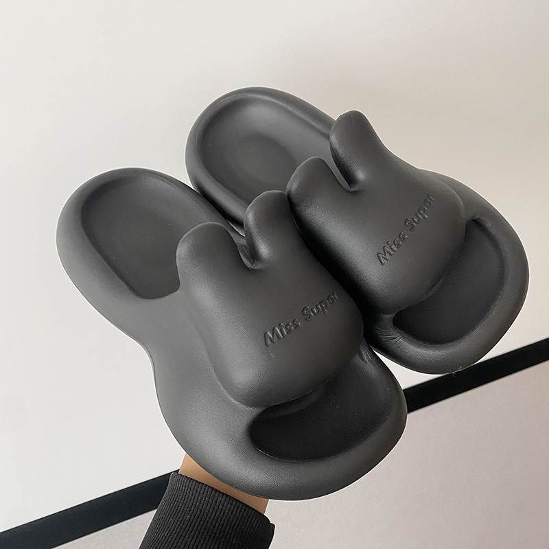 Dép tai thỏ MISS SUPER cute chất liệu siêu nhẹ cực dễ thương-dép nhóm dành cho nữ năm 2023-Tăng 1 size