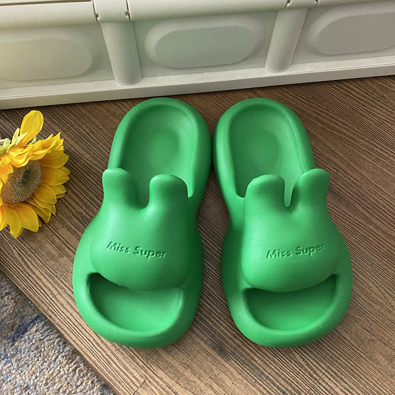 Dép tai thỏ MISS SUPER cute chất liệu siêu nhẹ cực dễ thương-dép nhóm dành cho nữ năm 2023-Tăng 1 size