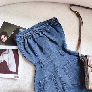 ĐẦM MIDI JEANS ỐNG CÚP