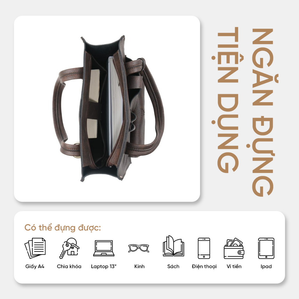 Túi Xách Kiêm Balo Da Đa Năng Versatile Tote Thương Hiệu DON ITALO 4 Màu Thiết Kế Da Pu Cao Cấp