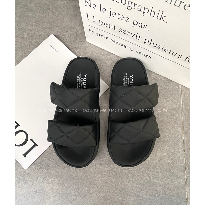 LÊ QUAI NGANG BẢN TO , CHẤT DA LÌ MỀM ĐẾ CAO 2CM MS305