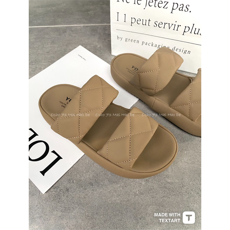 LÊ QUAI NGANG BẢN TO , CHẤT DA LÌ MỀM ĐẾ CAO 2CM MS305