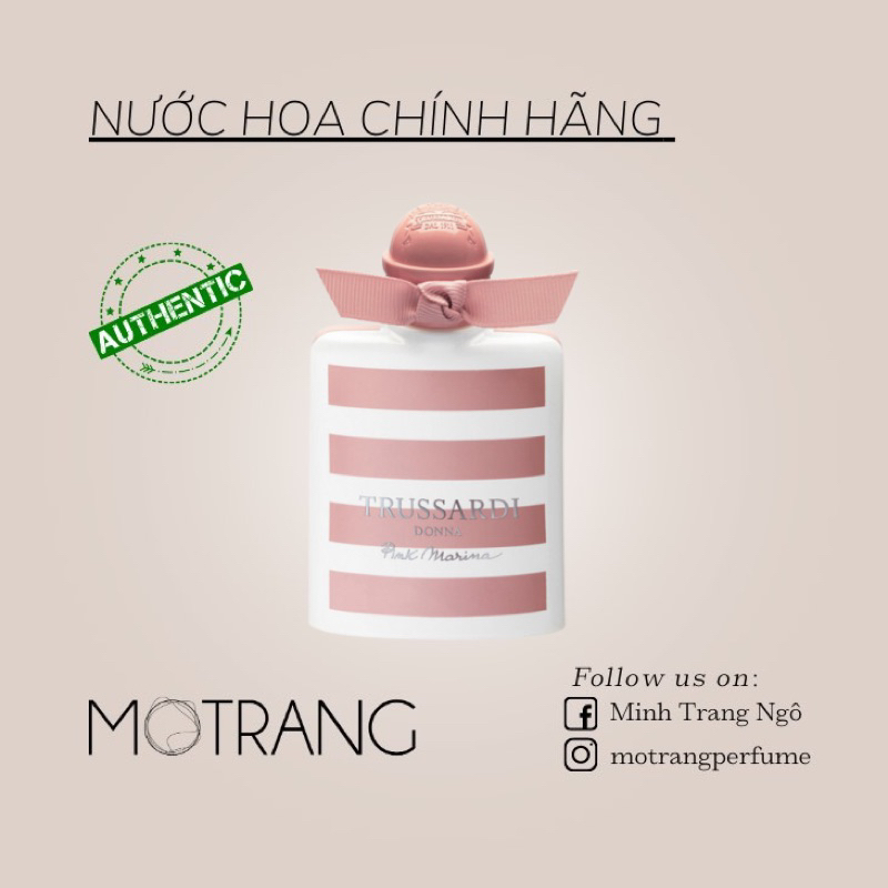 Nước Hoa Trussardi Donna Pink Marina hương trái cây hoa cỏ nữ trẻ trung dễ thương