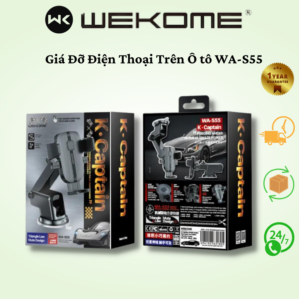 Giá Đỡ Điện Thoại Trên Ô tô Kẹp Đt Xe Hơi WA-S52