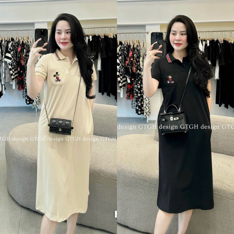 Váy Polo Phông Thêu Gấu Chất Cottong Mềm Co Giãn | BigBuy360 - bigbuy360.vn