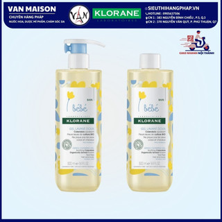 Sữa tắm gội cho bé 2 trong 1 Klorane Bebe làm sạch nhẹ dịu , không làm cay mắt bé 500ml (1 chai)