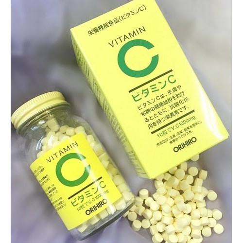 Viên uống Vitamin C 1000mg Orihiro 300 viên nội địa Nhật Bản đẹp da, sáng da, giảm thâm nám, tăng cường sức khỏe