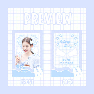 Card des bo góc cán bóng wonyoung - data độc quyền của cloudoris tặng kèm sleeve